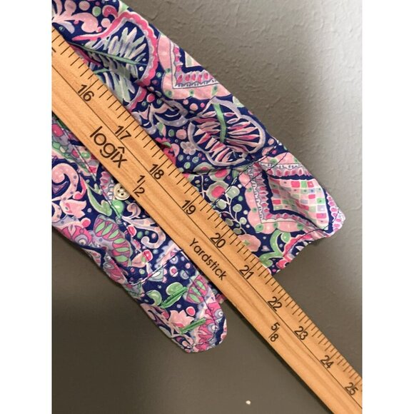 Talbot's Large Petite 100% Cotton Long Sleeve Button Up Paisley Blouse - Picture 2 of 11